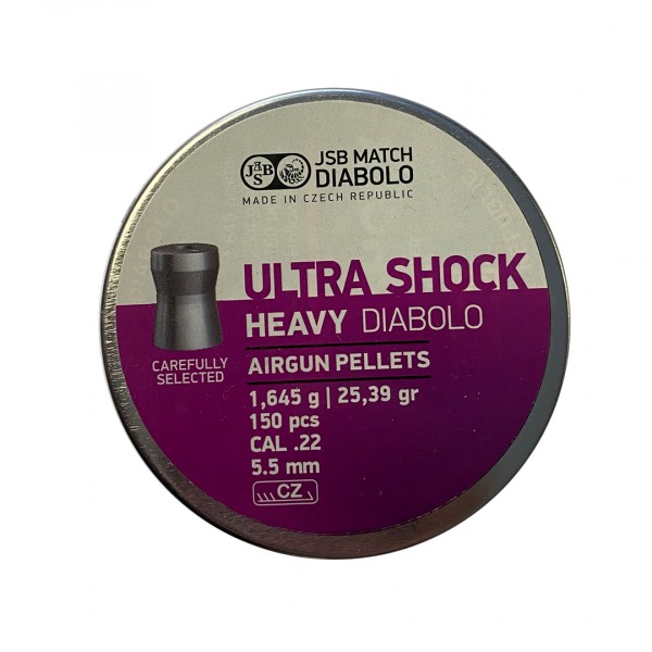JSB ULTRA SHOCK HEAVY 25,39gr 
.22cal 5.5mm